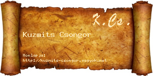 Kuzmits Csongor névjegykártya