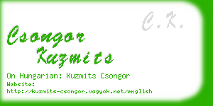 csongor kuzmits business card